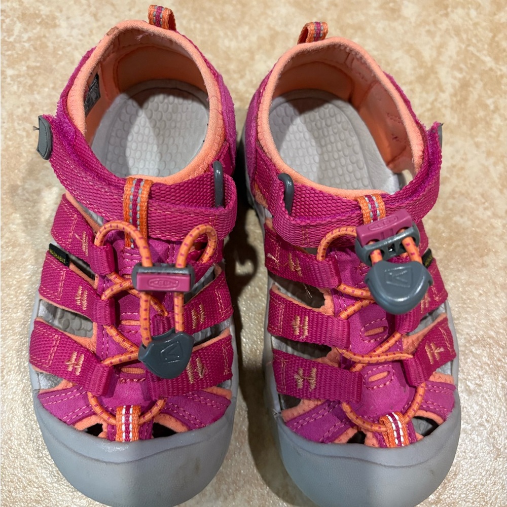 Keen Pink and Gray Sport Sandals with Toe Protection